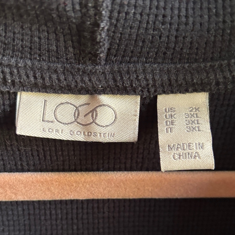 Logo by Lori Goldstein Black Hooded Tunic - Picture 2 of 5